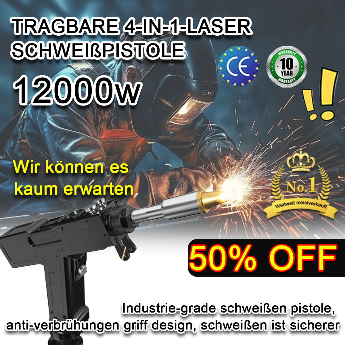 Pistolet de soudage laser multifonction 4-en-1 TAYJU