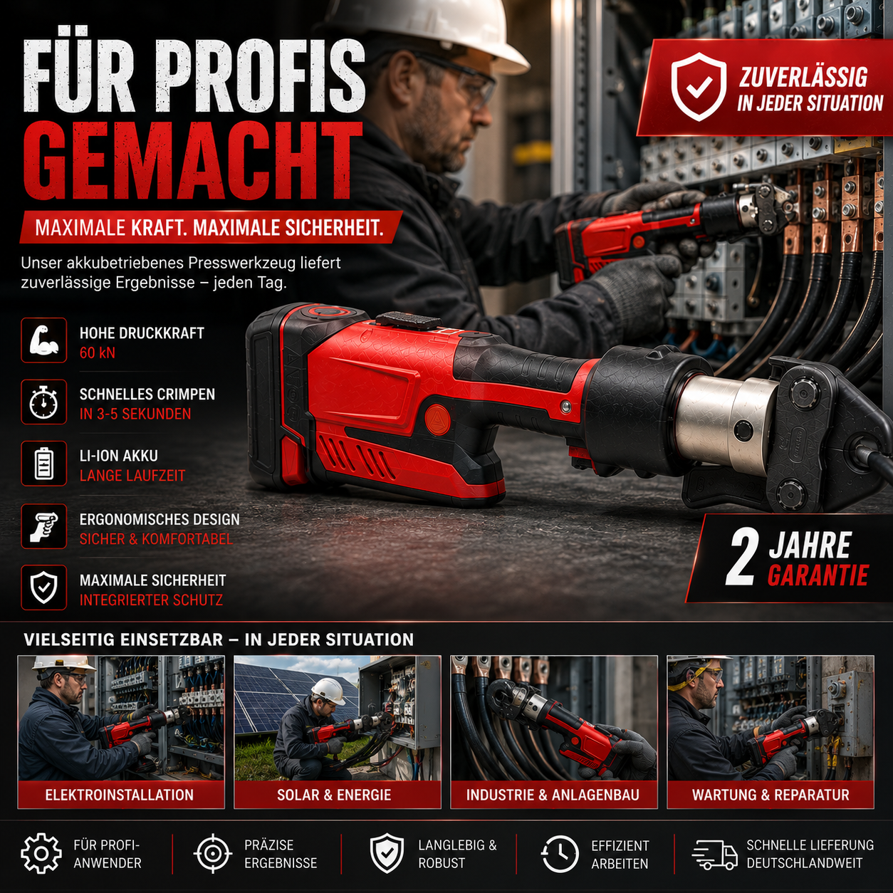 Kit d'outils de presse compacte, modèle 57373 RP 241, avec pince ProPress 1/2