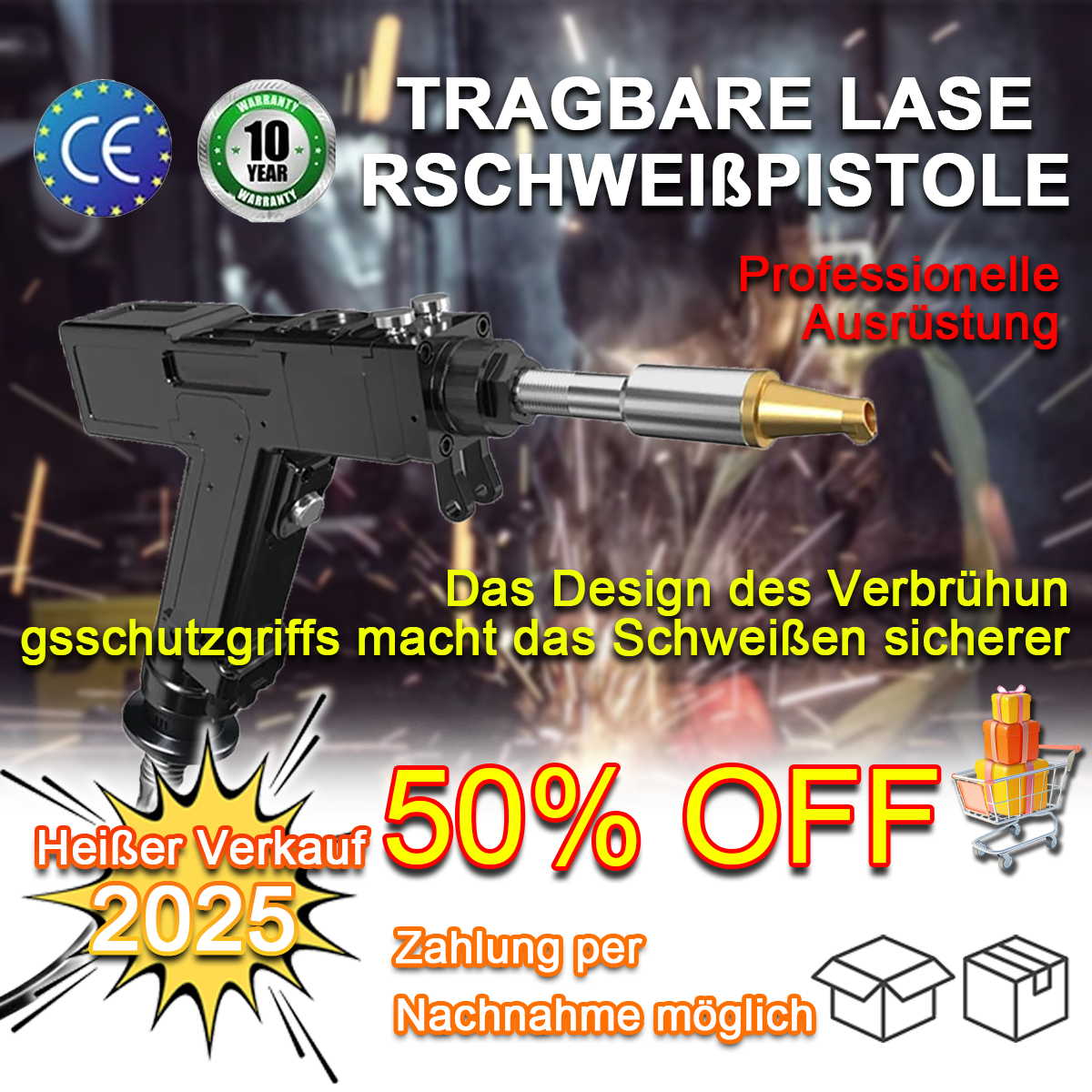 Pistolet de soudage laser multifonction 4-en-1 TAYJU
